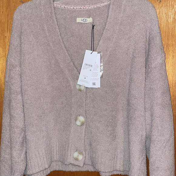 🥳H/P🎆 Jan.1•UGG•NWT NYOMI GRANITE CHUNKY BUTTON KNIT CARDIGAN SWEATER SIZE LARGE - Picture 9 of 11